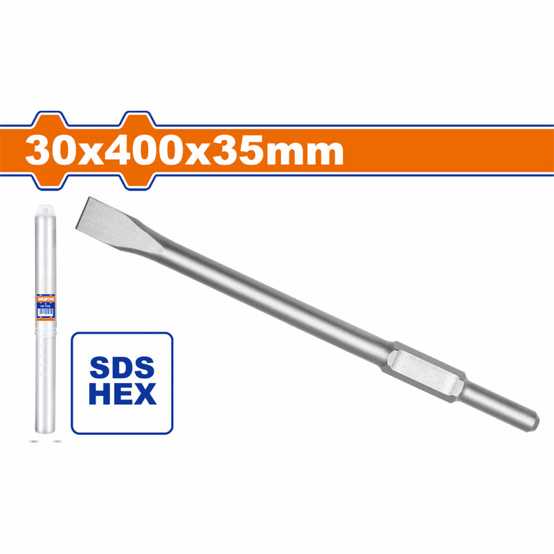 Cincel Hexagonal 30x35x400mm Plano. Compatible con WDB1D90 UWDB1D90