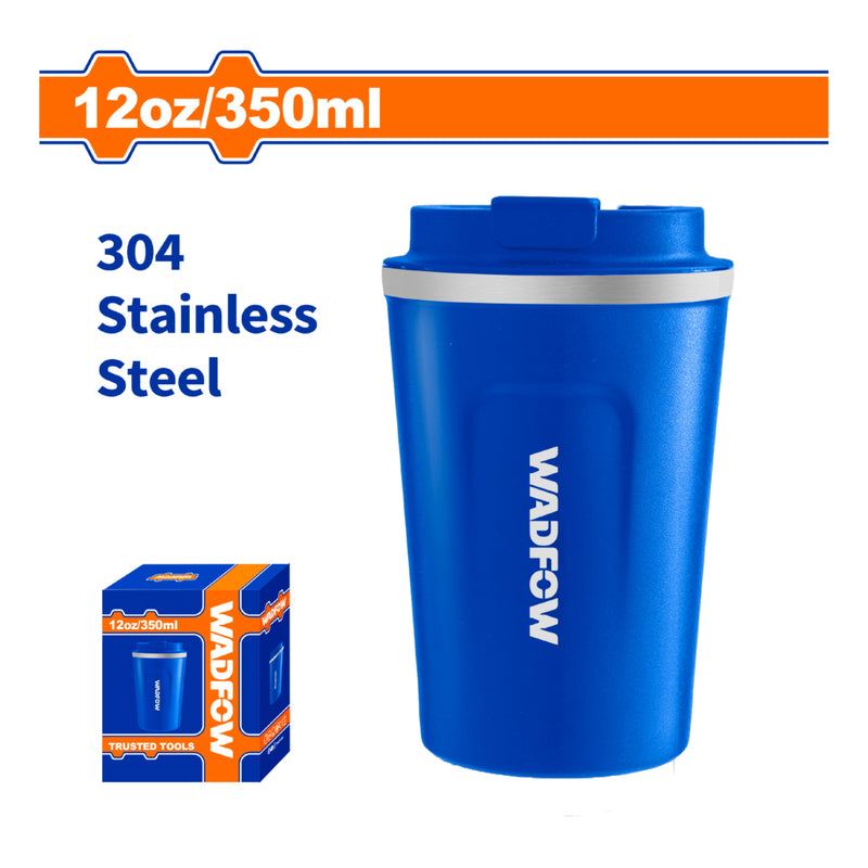 Vaso Térmico De Acero Inoxidable 304 Para Agua y Bebidas 12Oz (350ml). Doble Aislamiento Al Vacío, Azul (90x152mm)