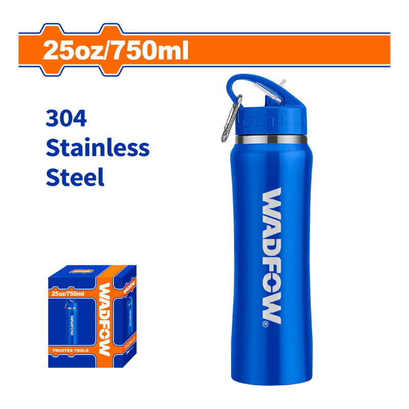 Botella Térmica De Acero Inoxidable 304 Para Agua y Bebidas 25Oz (750ml). Doble Aislamiento Al Vacío, Azul (79x289mm)