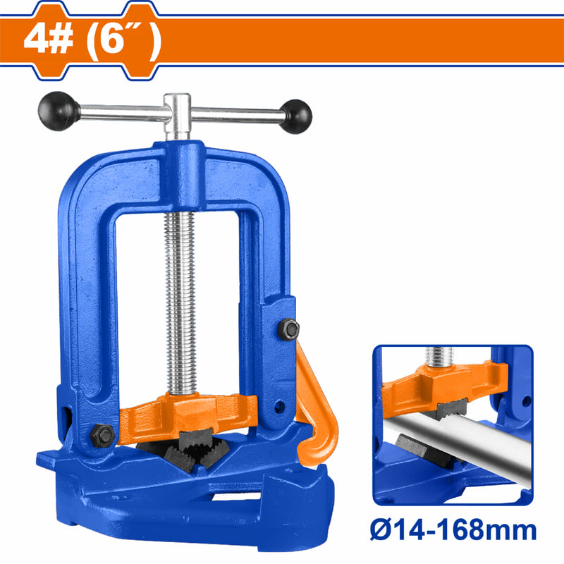 Prensa de banco para tubos redondos Max 6" φ14-168mm Tratamiento térmico. Prensa Tornillo