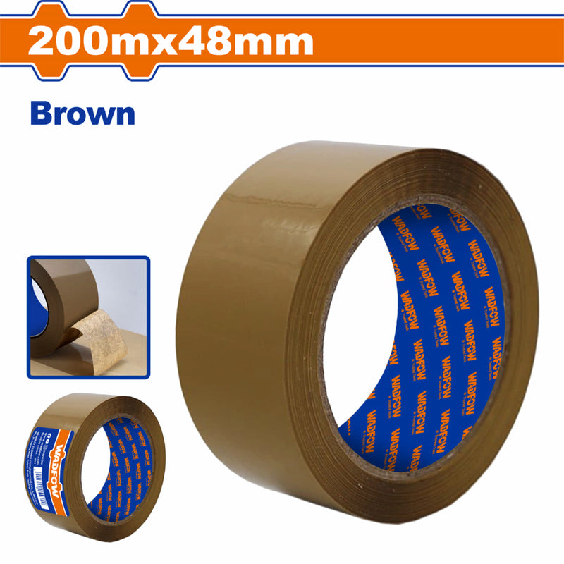 Tape de Embalaje Chocolate 200mx48mm. Esp: 0.045mm. Ideal para cartón. Alta viscosidad.