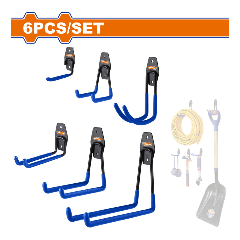 Ganchos Organizadores Heavy Duty Para Herramientas, Bicicletas Y Jardín (6 Unds