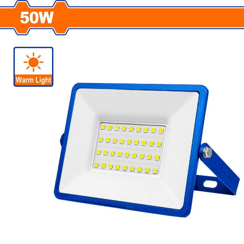 Lampara Reflectora  LED 50W 3000K 110-240V ~ 50 / 60Hz. Luz Cálida. IP65. Sin enchufe.