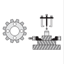 Extractor Universal De Engranajes/Rodamientos. Juego De Extractores Y Separadores. Incluye Visor Circular Doble Con Rango De 35-130Mm. Dos Separadores de engranajes. Set de 14 piezas.