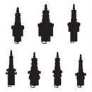 Kit De Prueba De Compresión. Incluye Adaptadores De Latón Para Tamaños De Rosca: M18*1.5, M14*1.5, M12*1.25, M10*1.0; Incluye Adaptadores Universales. Set de 8 piezas.