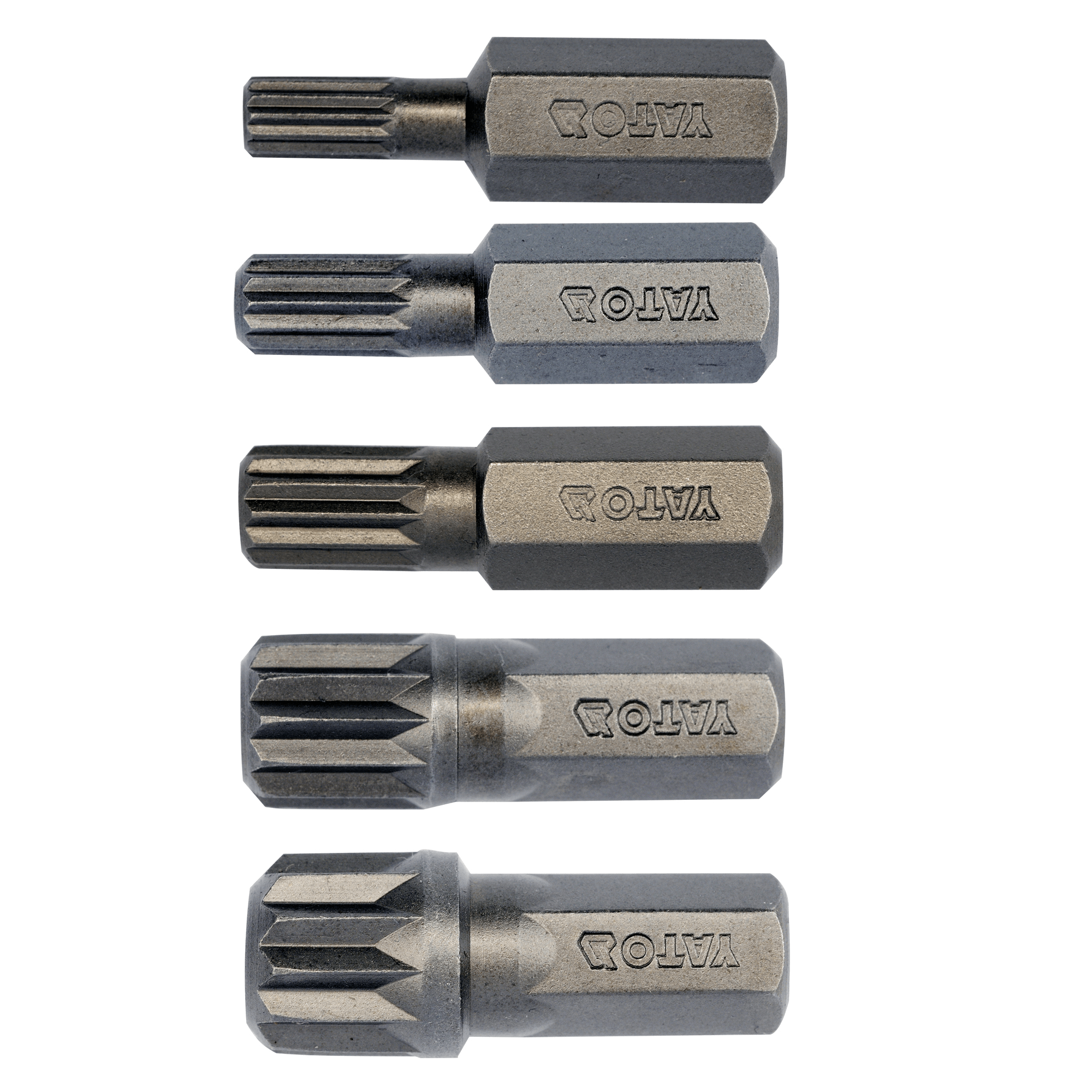 10 Pzas - Puntas De Destornillador Estriadas Spline  8 X 30 Mm