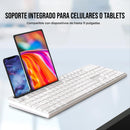 Teclado y mouse inalámbricos compatible con Windows, MacBook y Laptop color Blanco.