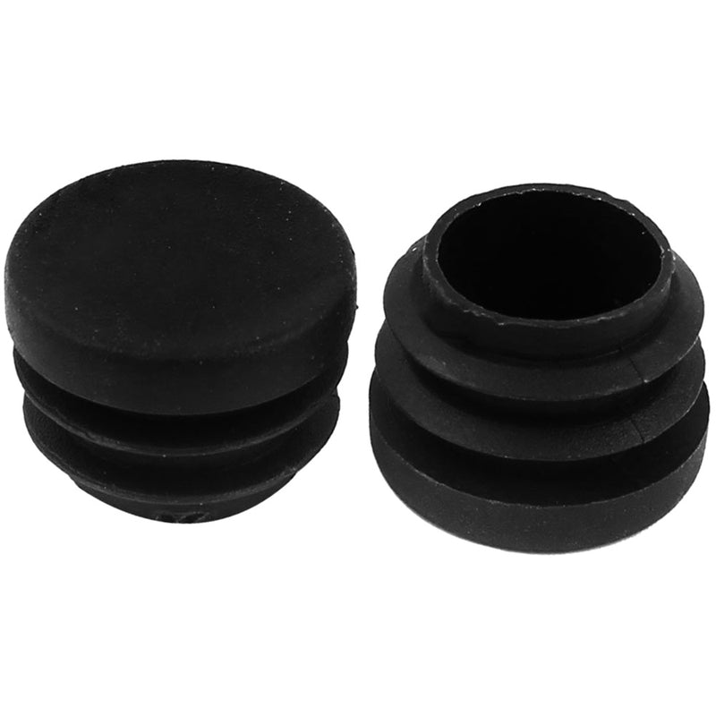 Tapa de plastico negra de diametro 50 mm ( 2" ) para tubo redondo