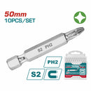 10pcs /pack Punta estrella PH2 50 mm para tornillos