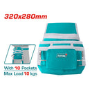 Bolsa de herramientas de cinturon L32*W28cm.Para 10 herramientas y 2 martillos.