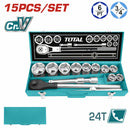 Juego de Dados Socket de 3/4" DR. de 15 Piezas. Cr-V (50 BV 0). Cromado de Tratamiento Térmico.