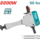 Demoledora 2200W SDS HEX 28mm 30kg. 110-120V~60Hz Calid. indust. Viene con maletín 2cincelesHEX.1año