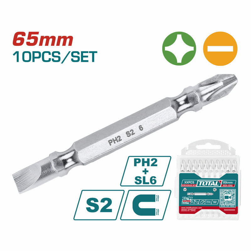 Juego 10pcs puntas phillips