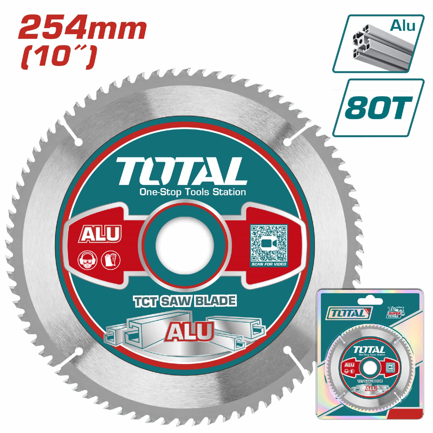 Disco corte aluminio TCT 254 mm (10") 80T