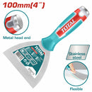 Espatula de 100 mm. Acero inoxidable. Mango comodo.