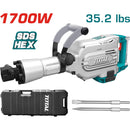 Demoledora 1700W SDS HEX. 16Kg. 110-120V~60Hz Calid. Indust. Viene Con Maletin 2Cinceles Hex