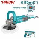 Pulidora de Felpa 1400W de 7" Vel.1500-3600rpm. Incluye: Accesorios.
