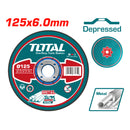 Disco de desbaste para metal Abrasivo. 125 mm (5 ") X 6.0mm (1/4") X 22.2mm (7/8 "). Centro Concavo