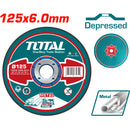 Disco de desbaste para metal Abrasivo. 125 mm (5 ") X 6.0mm (1/4") X 22.2mm (7/8 "). Centro Concavo