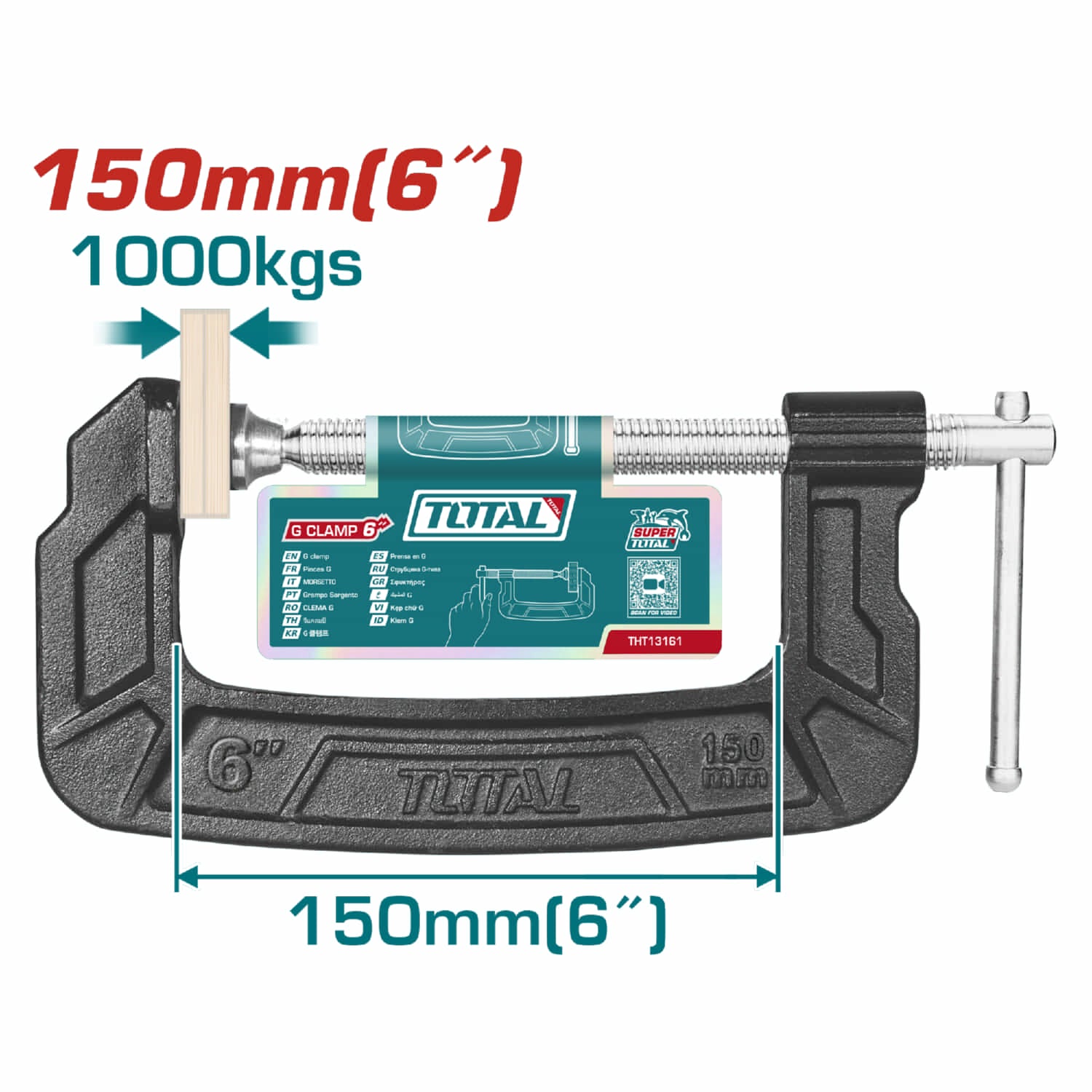 Abrazaderas G de 6".
