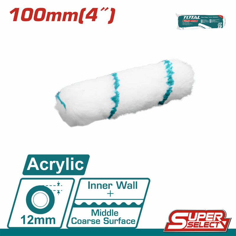 Repuesto rodillo de pintar de  de 4". Altura de la fibra 12 mm