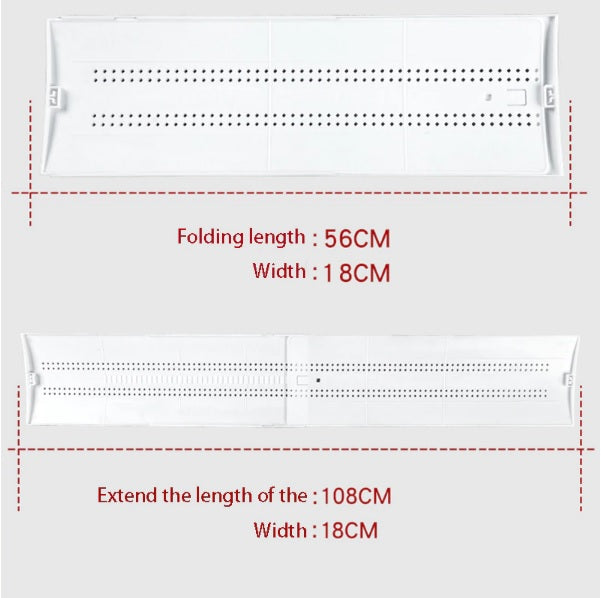Cobertor Deflector para Aire acondicionado split Universal. Tapa el flujo de aire directo