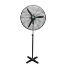 Abanico industrial 30" 180 watt de Pedestal con base. Color negro. 3 velocidades 1