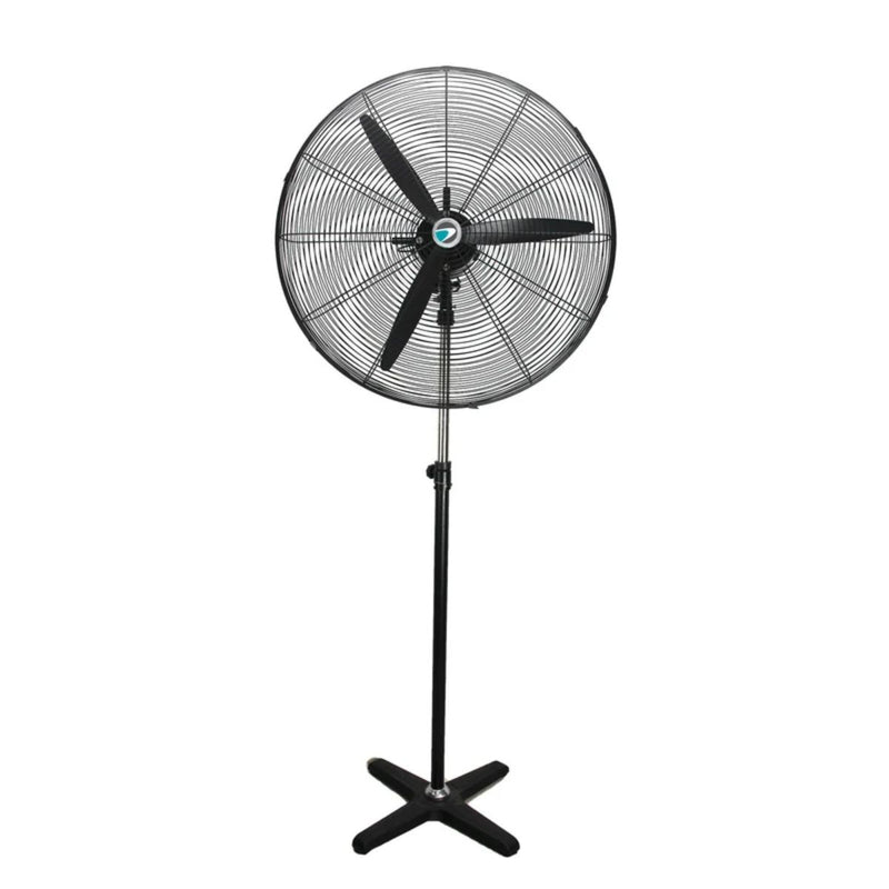 Abanico industrial 30" 180 watt de Pedestal con base. Color negro. 3 velocidades 1