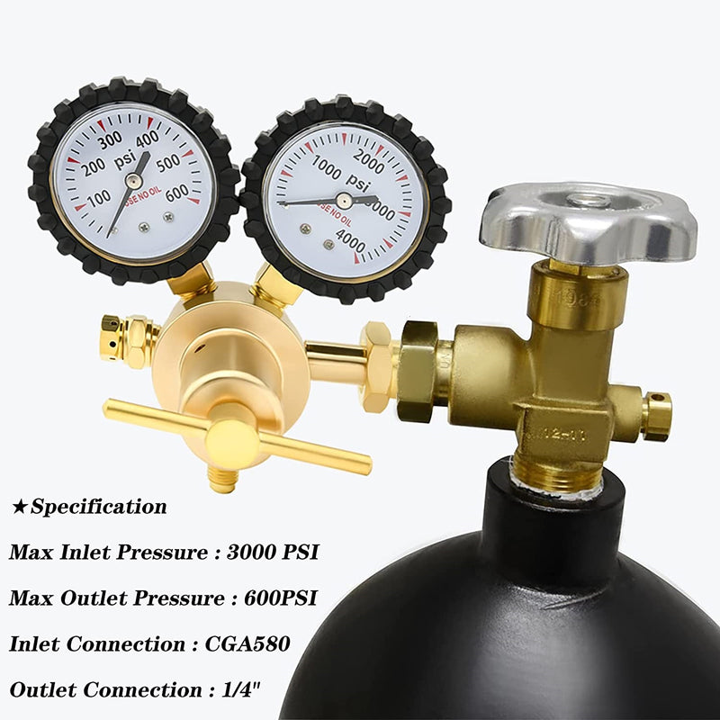 Regulador Medidor de presión de nitrógeno HVAC. manometro