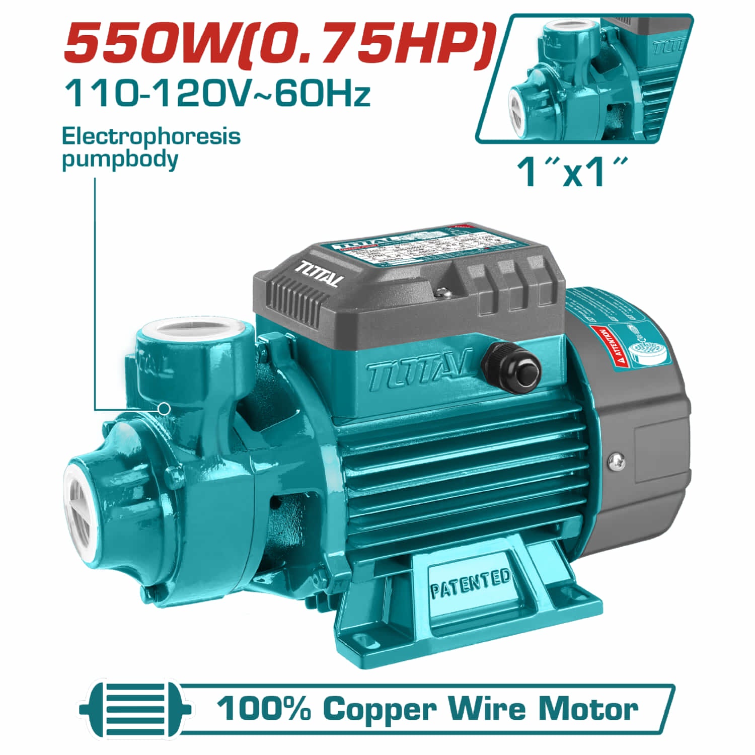 Bomba De Agua Periférica 550W (0.75HP)
