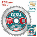 Disco corte madera 254mm(10") 60T,Anillo reductor(mm) 25.4;16