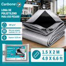 Lona multiusos reforzada de polietileno 1.5mx2mx0.25mm. Gruesa 180 g/m2