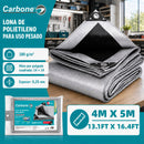 Lona multiusos reforzada de polietileno 4mx5mx0.25mm Gruesa 180 g/m2