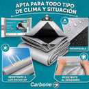 Lona multiusos reforzada de polietileno. Gruesa 180 g/m2 Gris/Negro