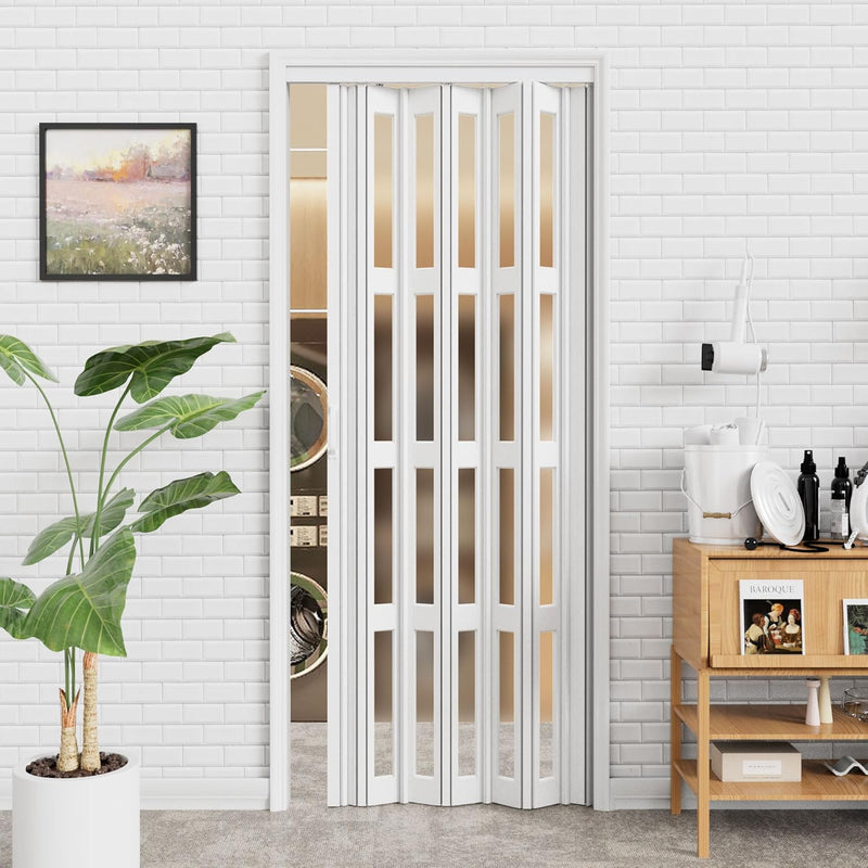 Puerta Plegable PVC Acordeón 215X100X1.2cm Blanca | Resistente e Inteligente – Panamá