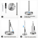 Soporte para papel toalla con atomizador incorporado. Portarrollos de Cocina 2 en 1 con Dispensador de Líquido de Limpieza.