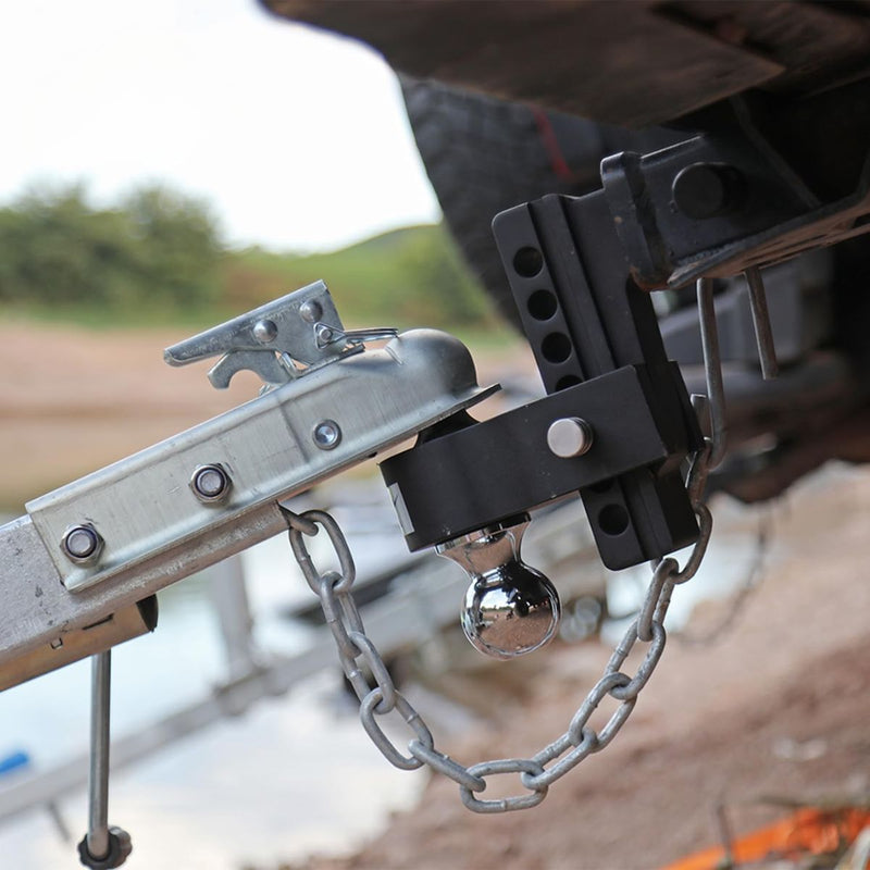 Acoplador para Remolque Universal 2 Pulgadas con Cierre Ajustable. Enganche de Acero Galvanizado para bola de enganche.
