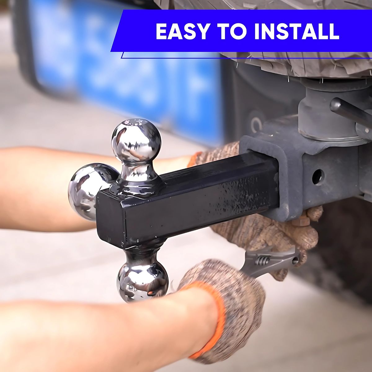 Enganche Triple para Remolque con Bolas de 1-7/8", 2" y 2-5/16. Acoplador para trailer. Soporta hasta 7500 lbs.