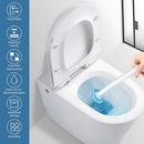 Cepillo de Inodoro con Cabezales Desechables y base de Pared. Incluye 8 Cabezales de repuesto. Limpieza de servicio retrete.