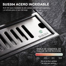 Drenaje Lineal De Piso 80Cm. Rejilla Rectangular. Desagüe Para Baño. Acero inoxidable.