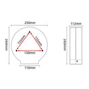 Dispensador de Papel Higiénico de Acero Inoxidable brillante. Portarrollos Jumbo para baños 250 mm