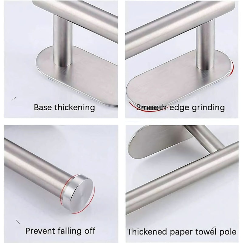 Portarrollos de Papel Higiénico en Acero Inoxidable. Montaje Autoadhesivo.