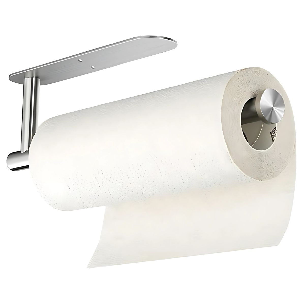 Soporte para Paños y Rollos de papel toalla cocina de Acero Inoxidable. Adhesivo para cocina o baño.
