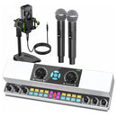 Consola de Audio con Micrófonos Inalámbricos. Mezcladora de Sonido Portátil con Efectos y Micrófonos. Karaoke en casa.