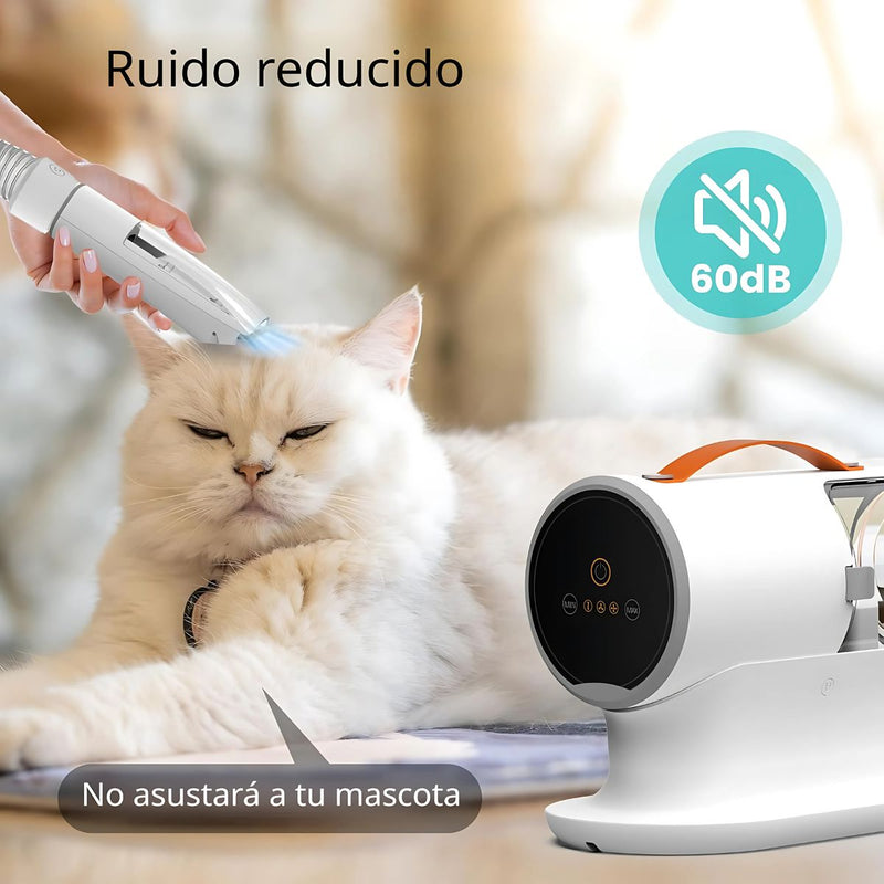 Aspiradora cortadora de pelo para Perros y Gatos. Cortadora Eléctrica 5 en 1 para Mascotas – Profesional, Silenciosa y Multifuncional.