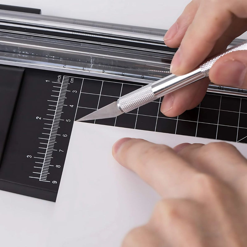 Herramientas para rotular y Aplicar Papel ahumado en autos. Set de 10 piezas para Instalación de Vinilo, Papel Tapiz y Polarizado. Kit de Corte, Medición y Alisado.