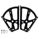 Bisagras Abatibles Metálicas para Zapateras (Par). Kit de Soporte Metálico. Color negro.