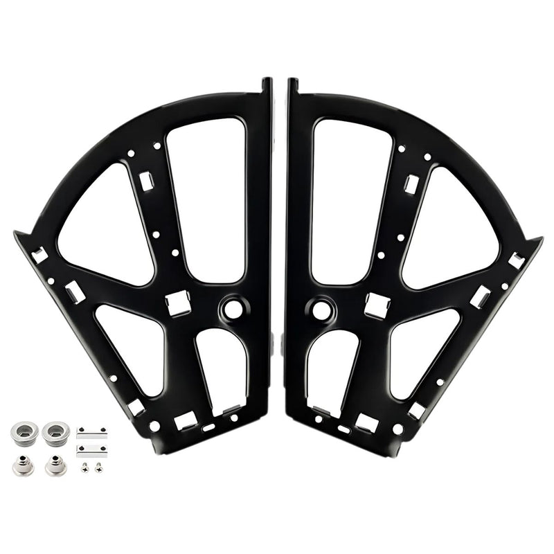 Bisagras Abatibles Metálicas para Zapateras (Par). Kit de Soporte Metálico. Color negro.