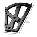 Bisagras Abatibles Metálicas para Zapateras (Par). Kit de Soporte Metálico. Color negro.