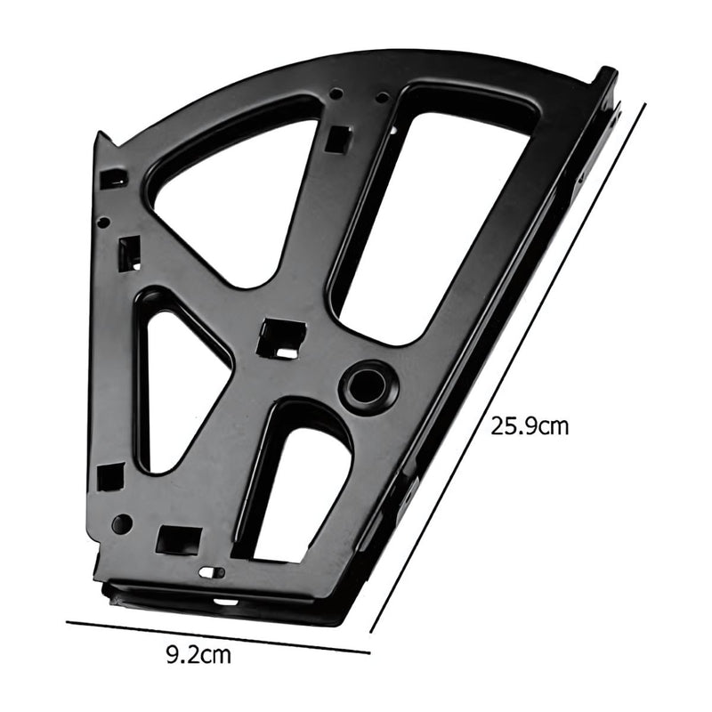 Bisagras Abatibles Metálicas para Zapateras (Par). Kit de Soporte Metálico. Color negro.